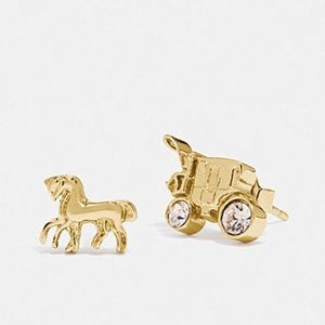 COACH Horse and Carriage Stud Earrings 🆕